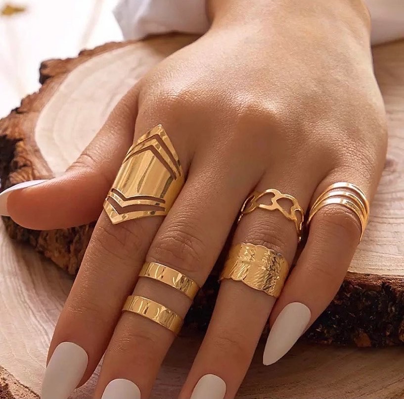 99C295EB-7D12-4B57-A75C-4BAF2F9D666C 5 PCs Knuckle Ring Set - Image 1