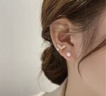 Fish tail Pearl Earrings - Image 2