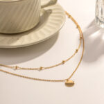 Stainless steel layered neckpiece - Image 3