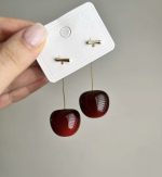 Cherry drop earrings