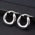 Stainless steel mini hoop Earrings - Image 4