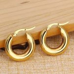 Stainless steel mini hoop Earrings - Image 2