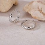 Stainless steel mini hoop earrings - Image 3