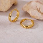 Stainless steel mini hoop earrings