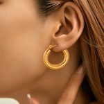 Stainless steel mini hoop Earrings - Image 2