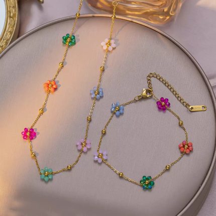Stainless steel flower set