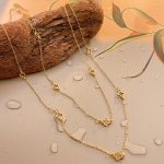 Titanium steel Clover Double layer neckpiece - Image 3